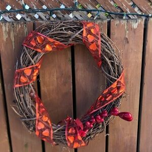 Handmade Grapevine Valentines Wreath